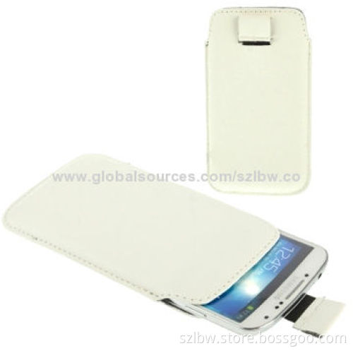 Universal Leather Case Pocket Sleeve Bag with Pull Tab for Most Samsung Models
